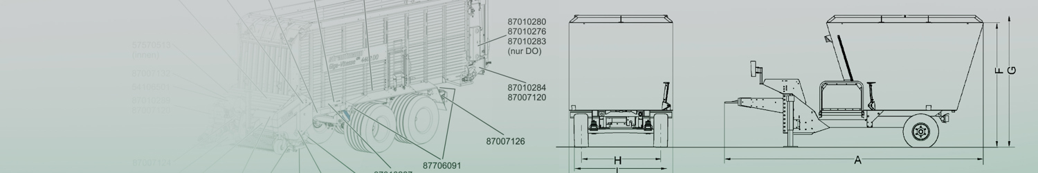 Technical drawings of Strautmann machinery