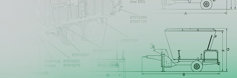 Technical drawings of Strautmann machinery