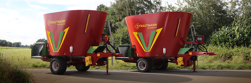 Two Strautmann Verti-Mix Professional mixer wagons